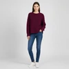 Kép 1/3 - Pull&Bear, sötét mályva színű, hosszú ujjú női felső, S méret