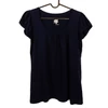 Kép 2/3 - Camaïeu, sötétkék színű, rövid ujjú női felső, M méret