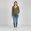 Kép 1/3 - Zanone, olajzöld színű, hosszú ujjú női felső, M méret