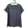 Kép 2/3 - Shein, sötétszürke színű, rövid ujjú női felső, L méret