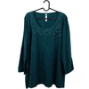 Kép 2/3 - Sheego, sötétzöld színű, hosszú ujjú női felső, XL méret