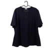 Kép 2/3 - Atelier, sötétkék színű, rövid ujjú női felső, XL méret