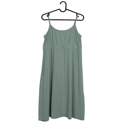 Vállán állítható pántú, pöttyös női egész ruha