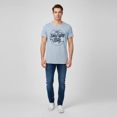 Elején mintás férfi póló