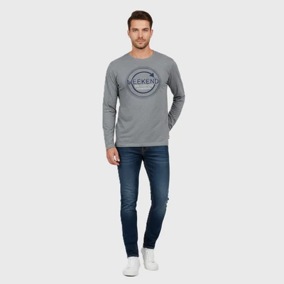 Sensations, mintás, hosszú ujjú férfi felső, M méret