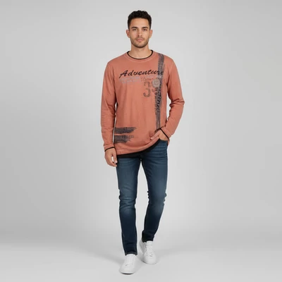 AWG, mintás, hosszú ujjú férfi felső, 2XL méret