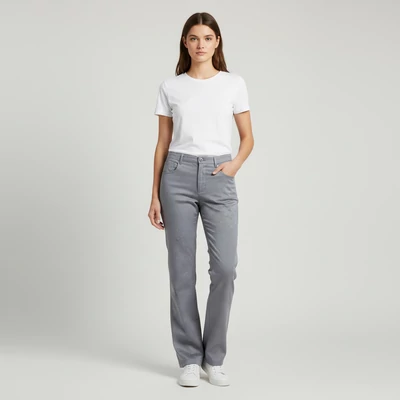 Mintás, hosszú női nadrág, M méret