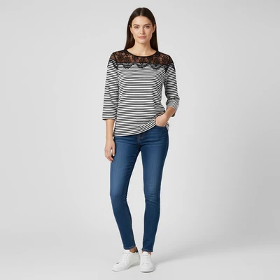 Only, mintás, hosszú ujjú női felső, M méret