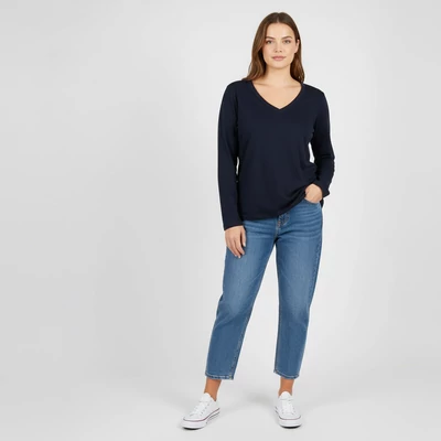 Skin to Skin, sötétkék színű, hosszú ujjú női felső, XL méret