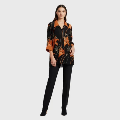 New Jersey, mintás, hosszú ujjú női felső, 3XL méret