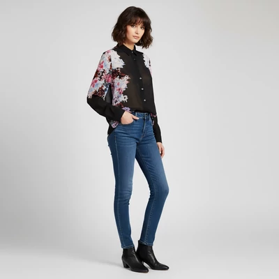 Mintás, hosszú ujjú női felső, XL méret