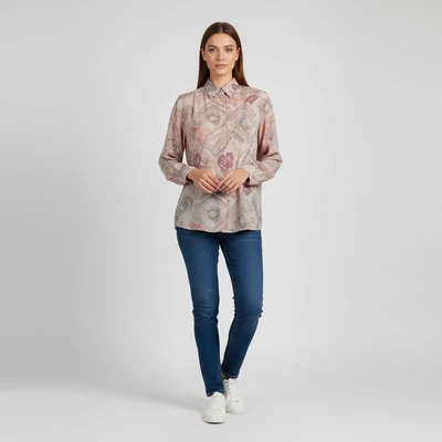 Reichart, mintás, hosszú ujjú női felső, M méret