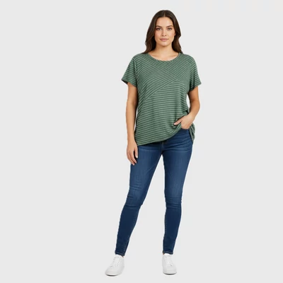 Mark Adam, mintás, rövid ujjú női felső, L méret