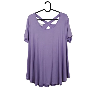 H.D. Smart, lila színű, rövid ujjú női felső, XL méret