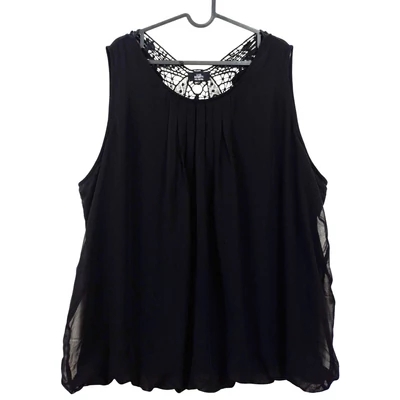 Gina Benotti, fekete színű, ujjatlan női felső, 2XL méret