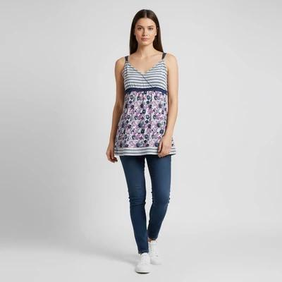 Street One, mintás, ujjatlan női felső, M méret