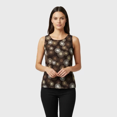 Esprit, mintás, ujjatlan női felső, S méret