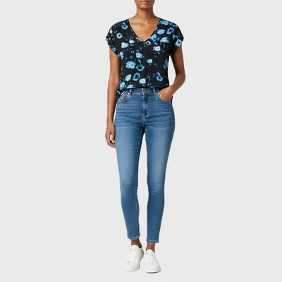 Atmosphere, mintás, rövid ujjú női felső, XS méret