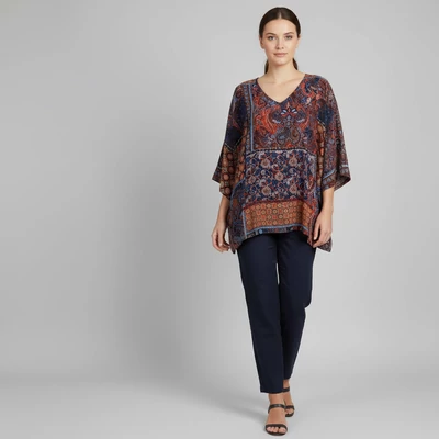 Mintás, 3/4-es ujjú női felső, XL méret