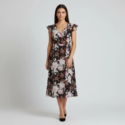 Virágmintás, bélelt női egész ruha