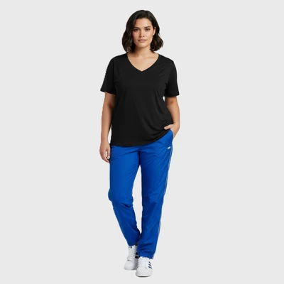 Derekrészén megkötős, szára alján cipzáras, bélelt női nadrág