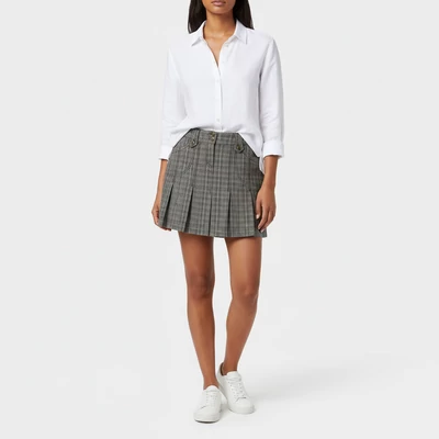 Elől-hátul zsebes, rakott női szoknya