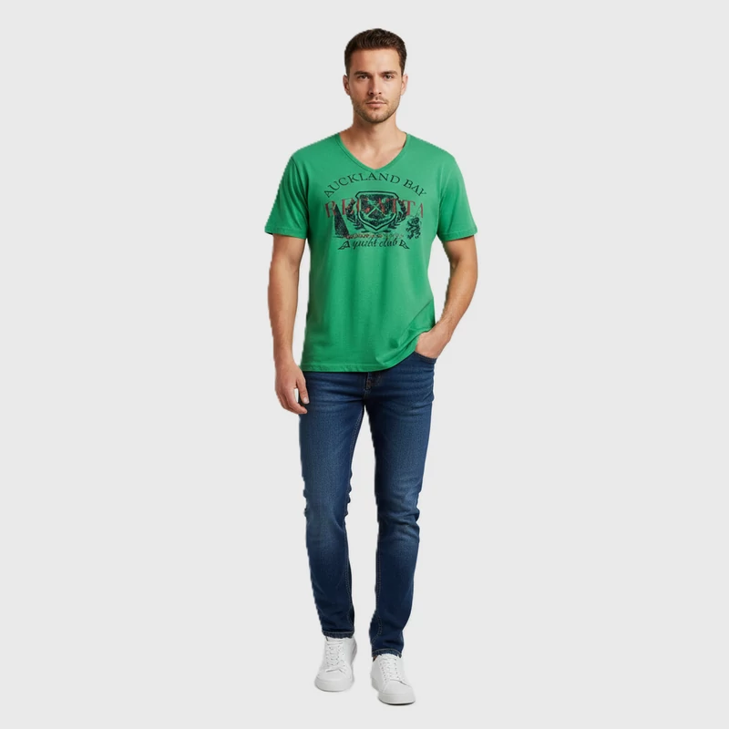 Elején mintás férfi póló