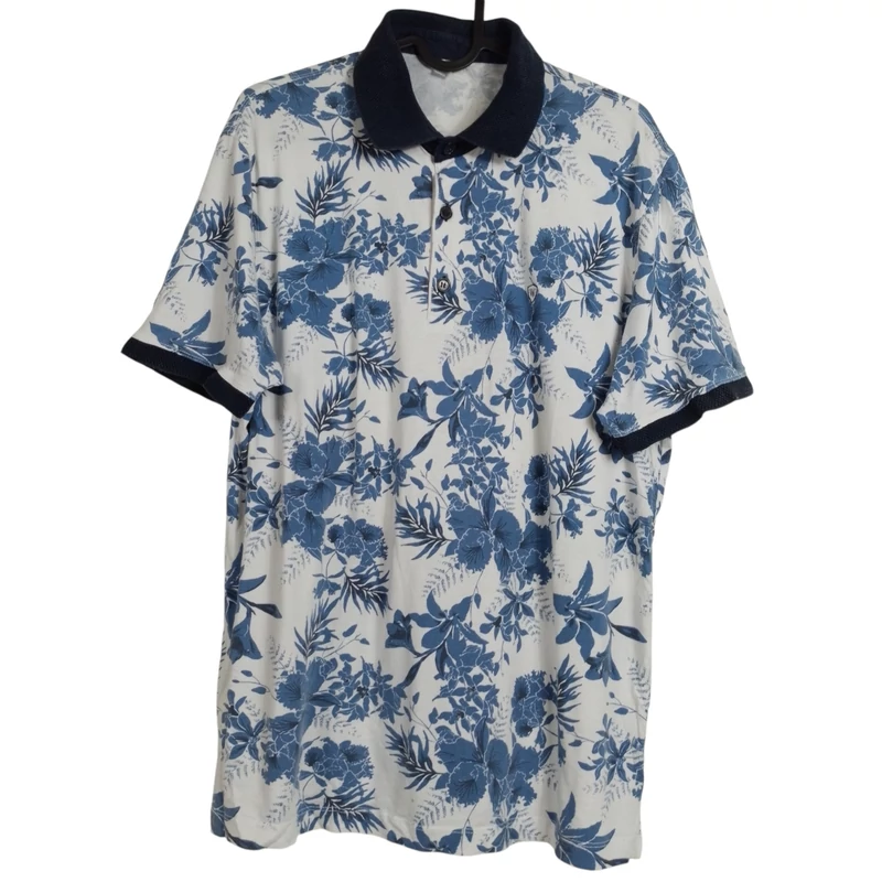 Galléros mintás férfi póló