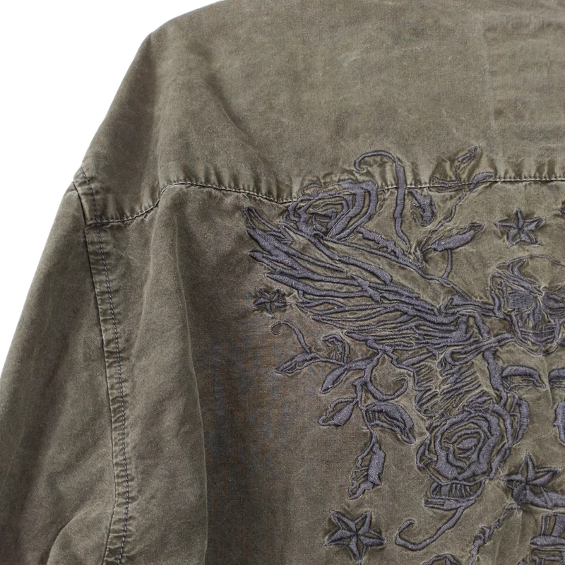 Benfish, olajbarna, hosszú ujjú férfi felső, L méret