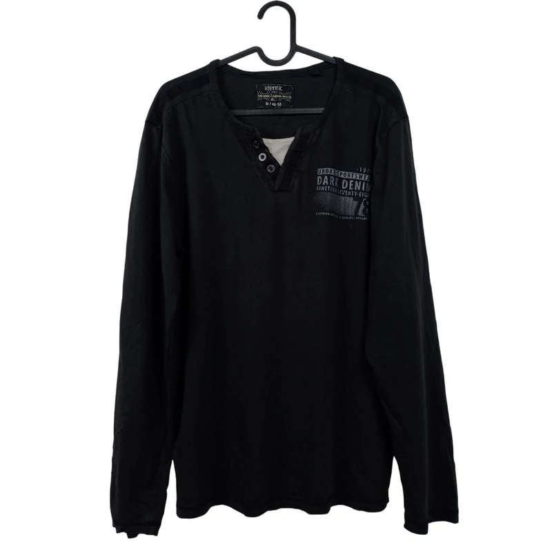 Identic, mintás, hosszú ujjú férfi felső, M méret