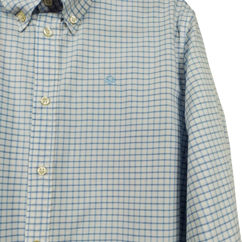 Mintás, hosszú ujjú férfi felső, M méret