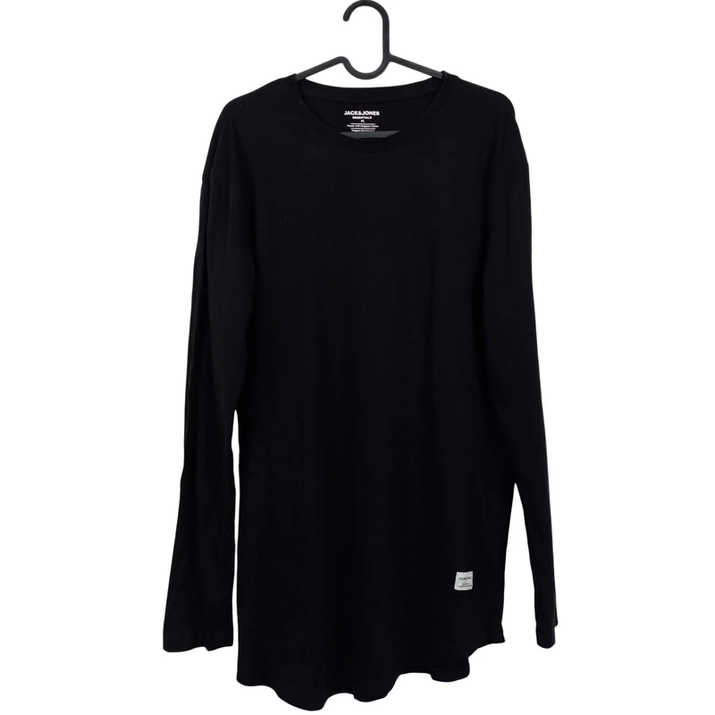 Jack&Jones, fekete színű, hosszú ujjú férfi felső, M méret