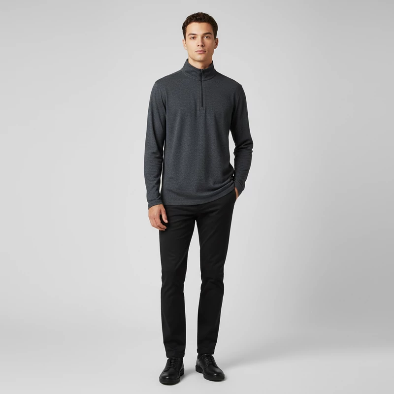 Crane, sötétszürke színű, hosszú ujjú férfi felső, L méret