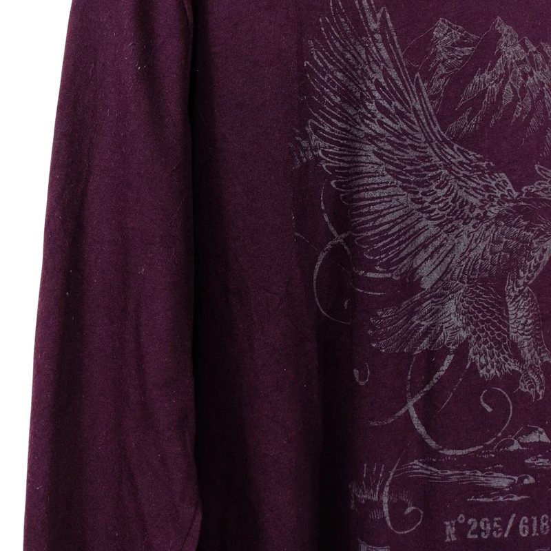 Atlasformen, sötétlila színű, hosszú ujjú férfi felső, L méret