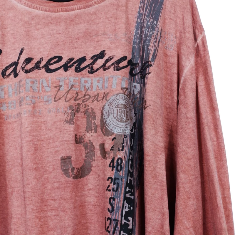 AWG, mintás, hosszú ujjú férfi felső, 2XL méret