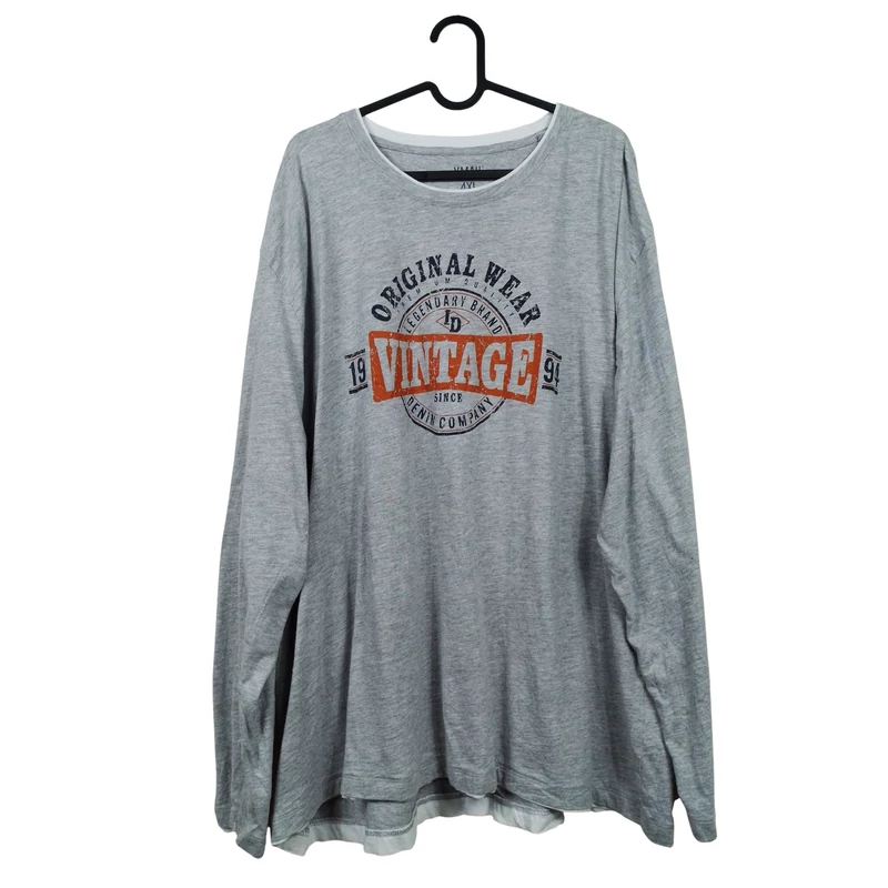 X-Mail, mintás, hosszú ujjú férfi felső, 4XL méret