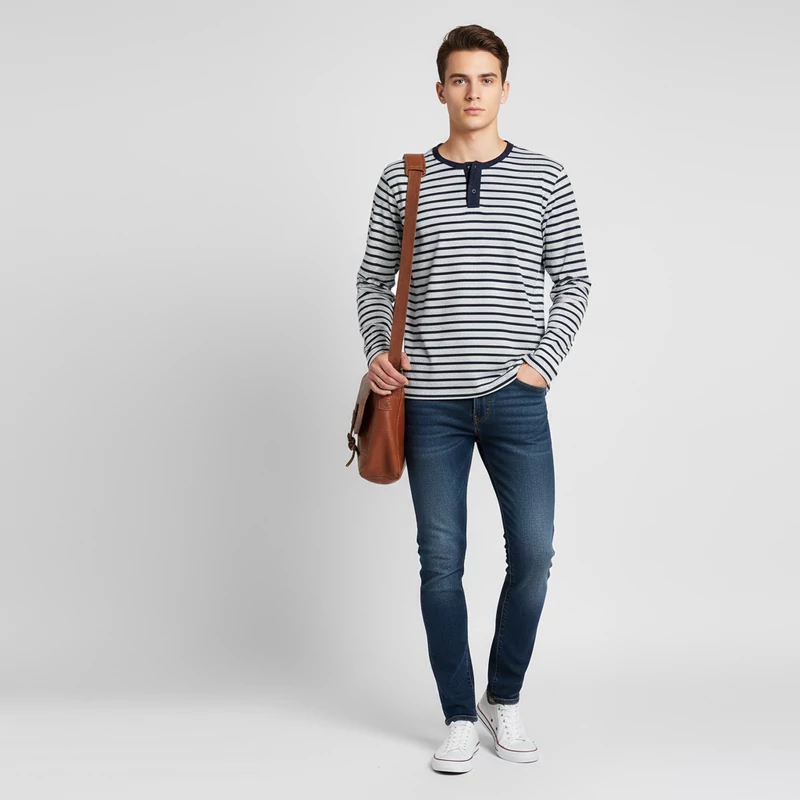 Royal, mintás, hosszú ujjú férfi felső, L méret