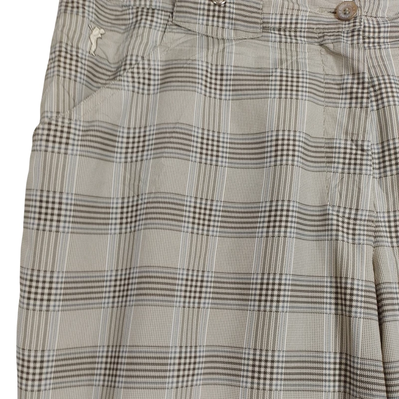 Kockás, bélelt férfi nadrág