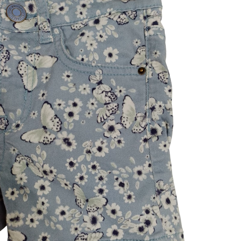 Mintás kislány farmer rövidnadrág