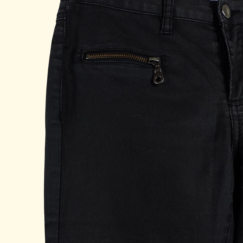 Pieces, fekete színű, hosszú női nadrág, M méret