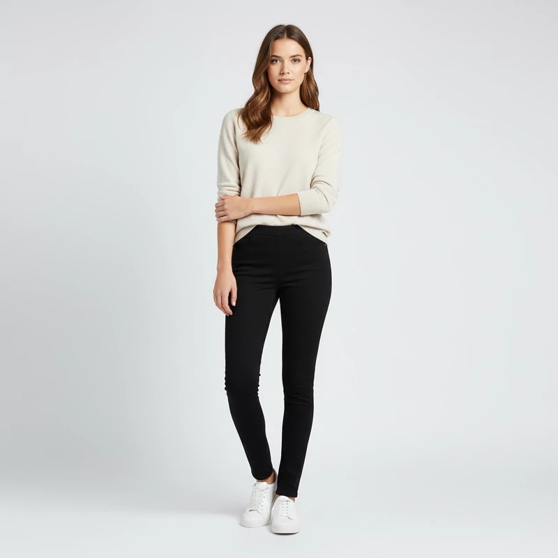 Papaya, fekete színű, hosszú női nadrág, M méret