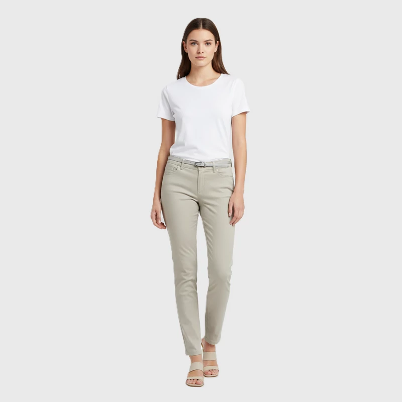 Mango, világosbézs színű, hosszú női nadrág, XS méret