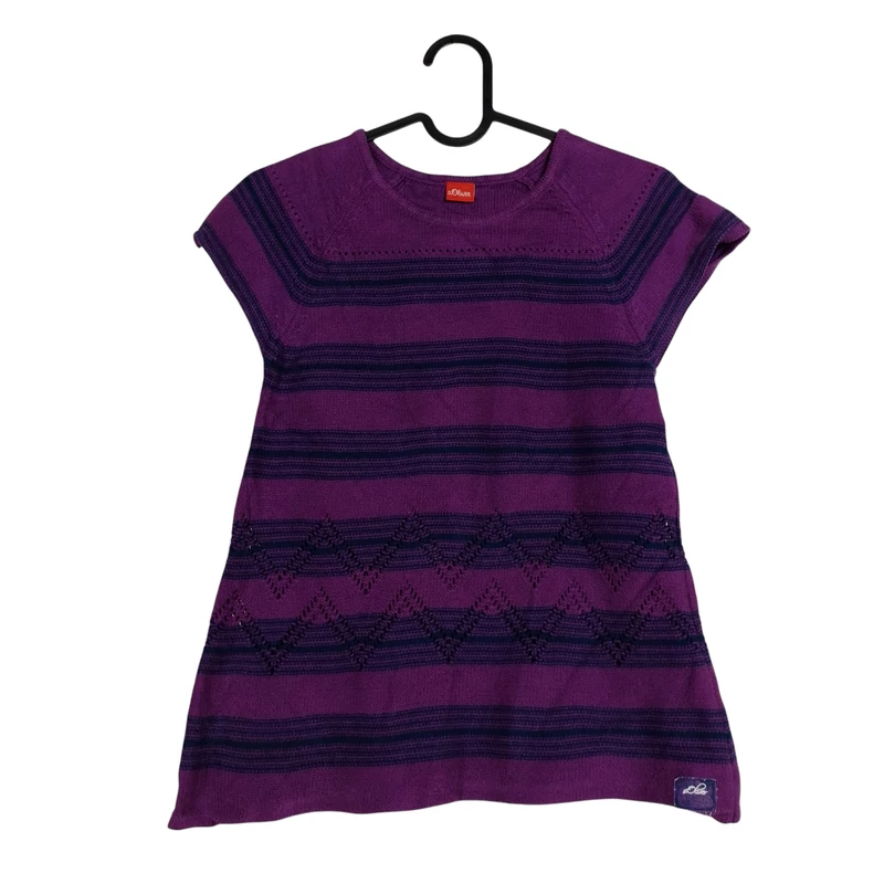 Csíkos, kötött női felső