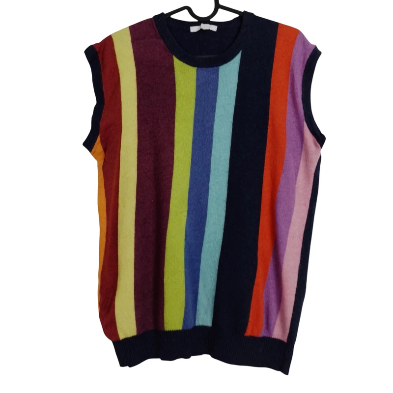 Elején csíkos női felső (mellény)