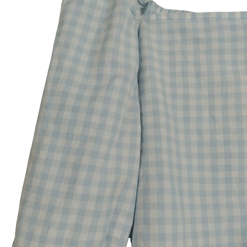 Buggyos, 3/4-es ujjú, kockás női felső