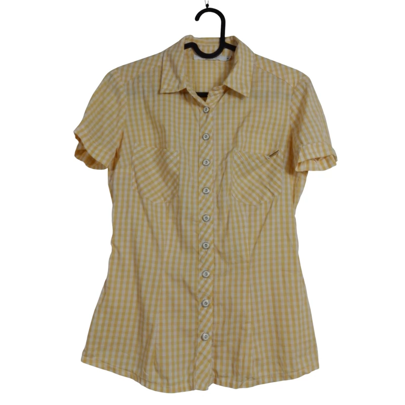 Galléros, kockás női felső