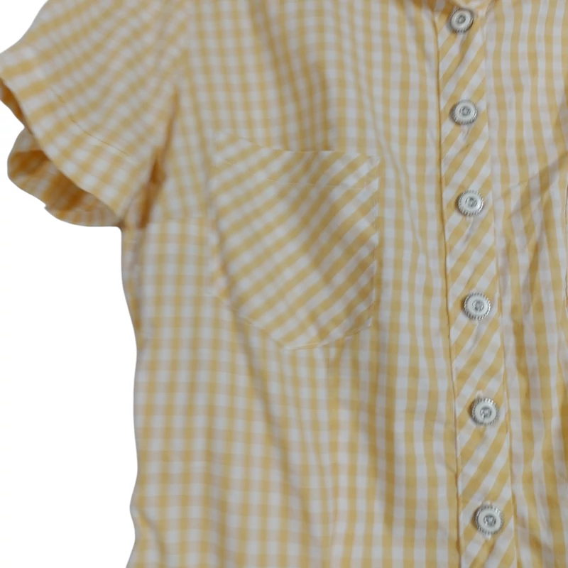 Galléros, kockás női felső