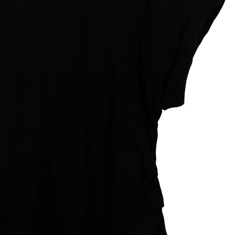 Ujja végén hajtókás, oldalán húzott varrású női felső