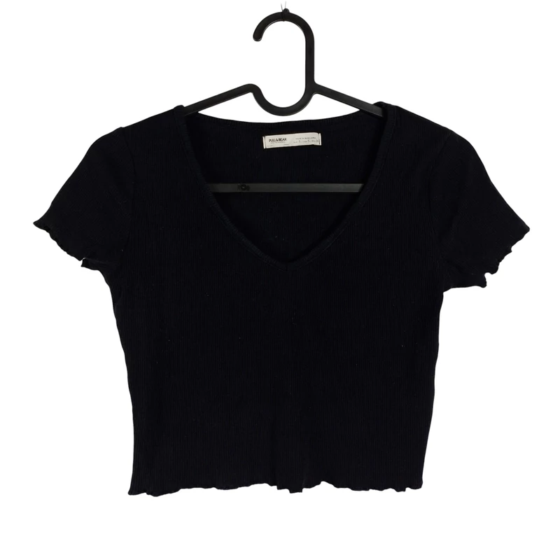 Mikrobordás, rövid fazonú női felső