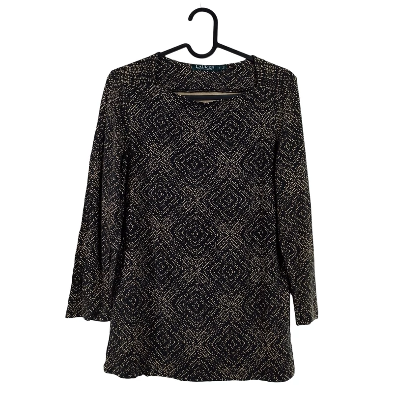 Ralph Lauren, mintás hosszú ujjú női felső, M méret